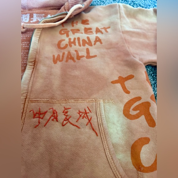 The Great China Wall Vintage RARE Hoodie Swarovski Crystals Sweatshirt handmade - Picture 5 of 9